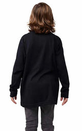 Fox Youth RS Dream Long Sleeve Tee Black BACK FACING MODEL