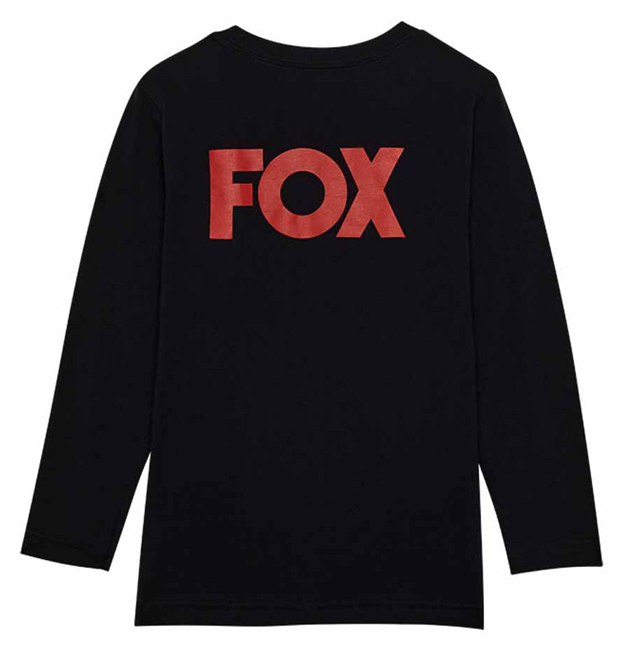 Fox Youth Heritage Long Sleeve Tee Black BACK