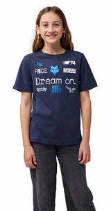 Fox Youth RS Dream Short Sleeve Tee Midnight FRONT FACING MODEL