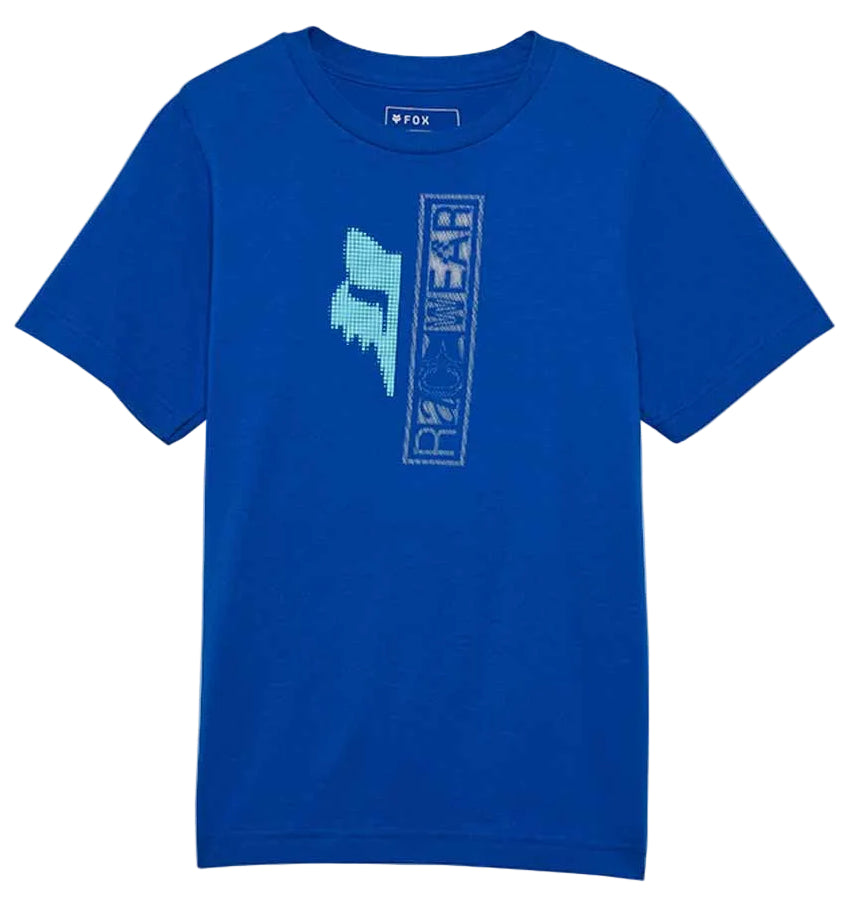 Fox Youth Throttle Short Sleeve Tee Blue FRONT