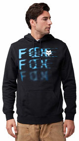 Fox Emotion Fleece Pullover Black FRONT FACING MODEL 