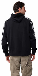 Fox Energy Face Oversized Fleece Pullover Black BACK FACING MODEL 