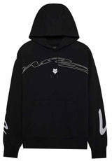 Fox Energy Face Oversized Fleece Pullover Black FRONT 