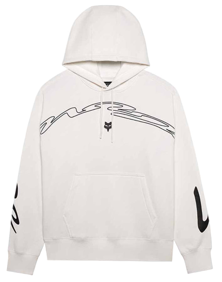 Fox Energy Face Oversized Fleece Pullover White FRONT 