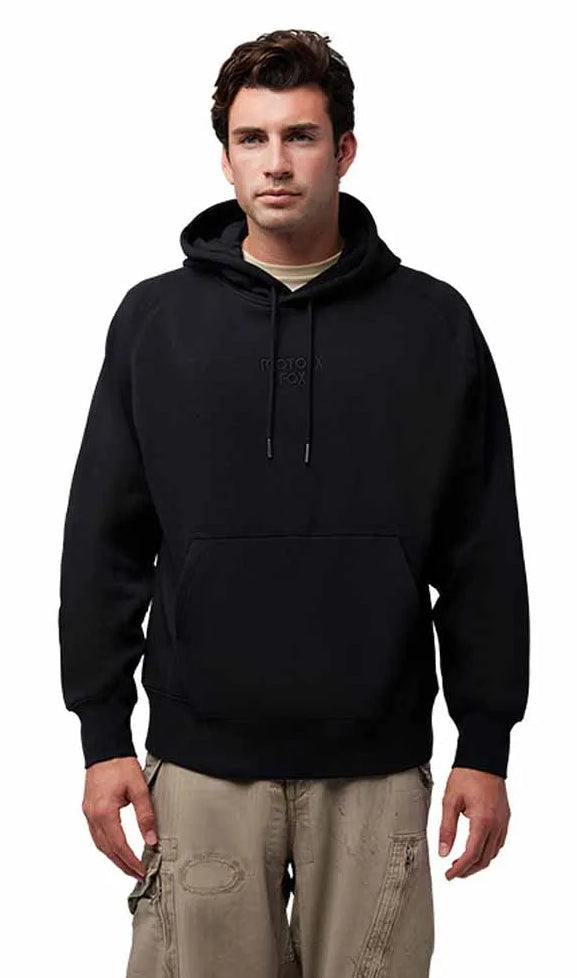 Fox Moto-X Oversized FLC Pullover Black FRONT FACING MODEL