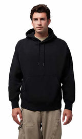 Fox Moto-X Oversized FLC Pullover Black FRONT FACING MODEL
