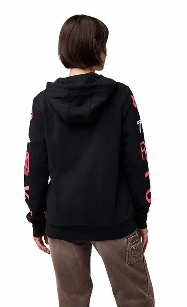 Fox W Race Spec Fleece Pullover Black BACK FACING MODEL 