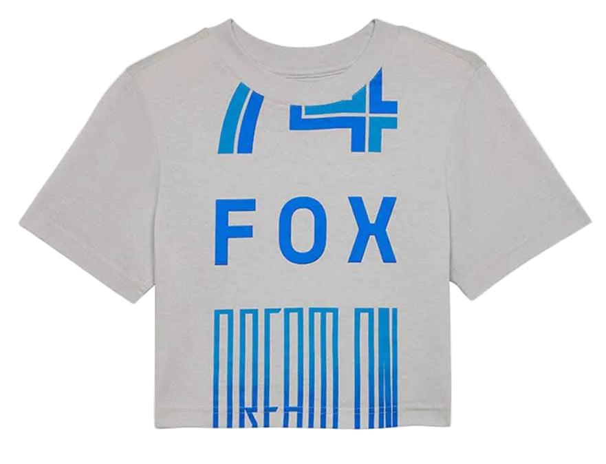 Fox W Race Spec Baby Tee Large Gray FRONT