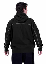 Fox Moto-X Oversized Fleece Zip Hoodie Black BACK FACING MODEL