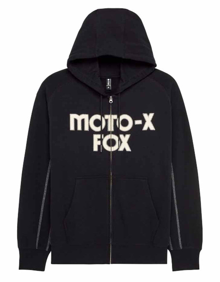 Fox Moto-X Oversized Fleece Zip Hoodie Black FRONT