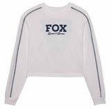 Fox Women's Speed & Service Long Sleeve Crop Top White FRONT
