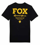 Fox Speed & Service SS Premium Tee Black BACK 