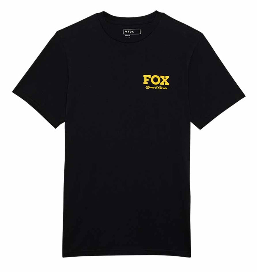 Fox Speed & Service SS Premium Tee Black FRONT 