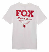 Fox Speed & Service SS Premium Tee Optic White BACK 