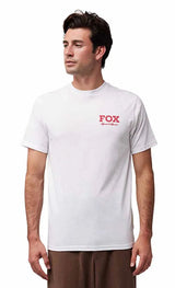Fox Speed & Service SS Premium Tee Optic White FRONT FACING MODEL 