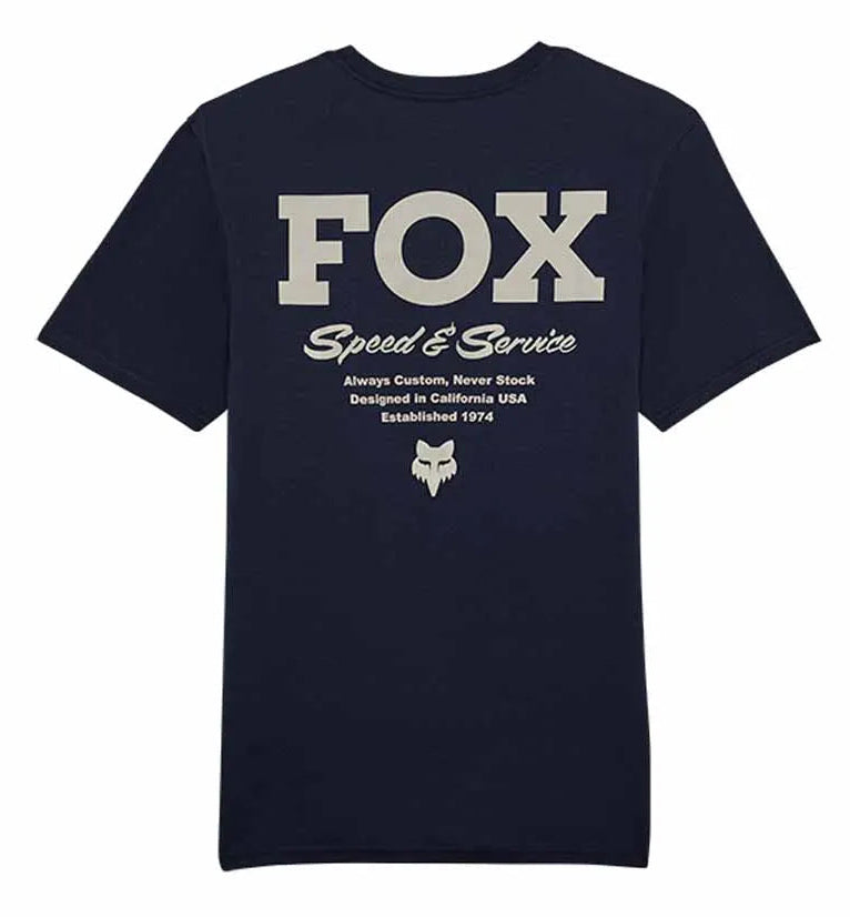 Fox Speed & Service SS Premium Tee Midnight BACK 