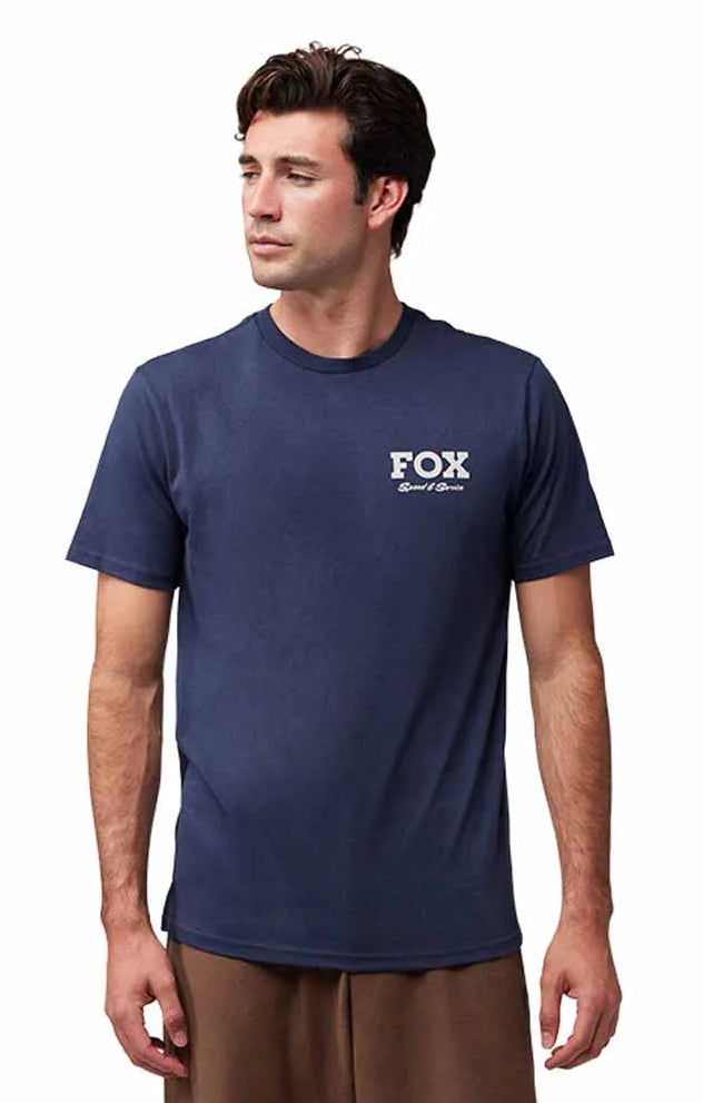 Fox Speed & Service SS Premium Tee Midnight FRONT FACING MODEL