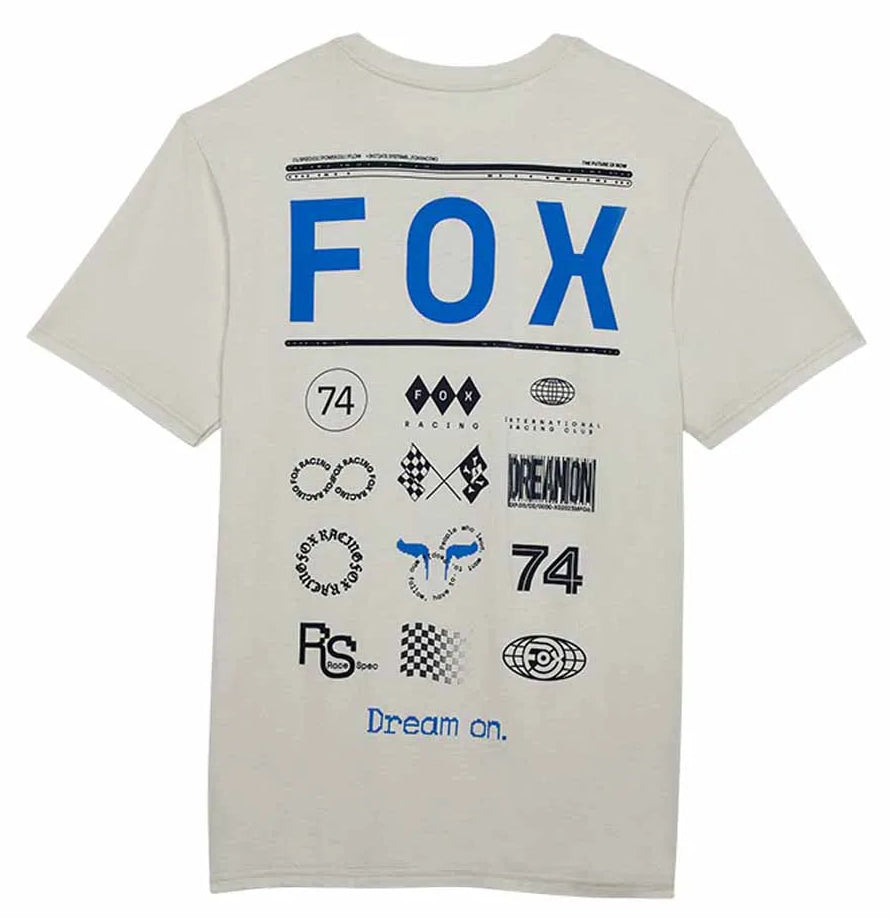 Fox Race Spec SS Premium Tee Light Gray BACK 