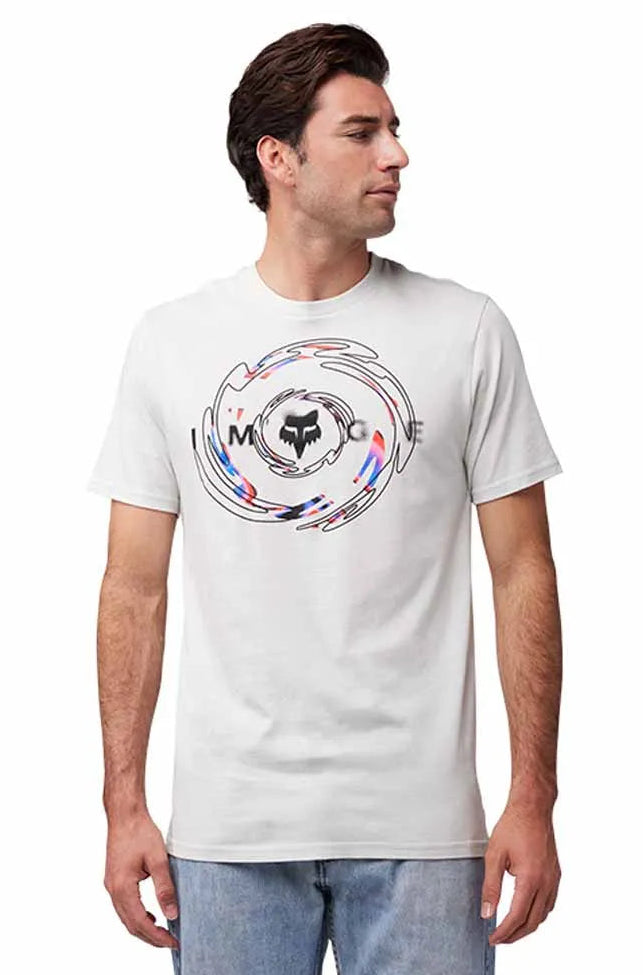 Fox Energy Face Short Sleeve Premium Tee Light Grey FRONT FACING MODEL
