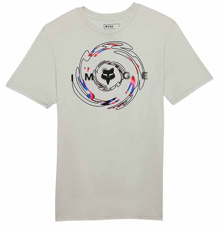Fox Energy Face Short Sleeve Premium Tee Light Grey FRONT