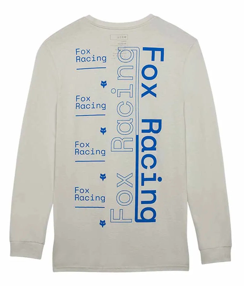 Fox Race Spec LS Premium Tee Light Grey BACK