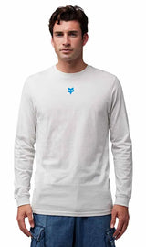 Fox Race Spec LS Premium Tee Light Grey FRONT FACING MODEL 