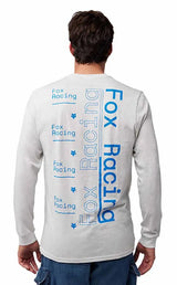 Fox Race Spec LS Premium Tee Light Grey BACK FACING MODEL 