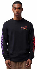 Fox Energy LS Premium Tee Black FRONT FACING MODEL