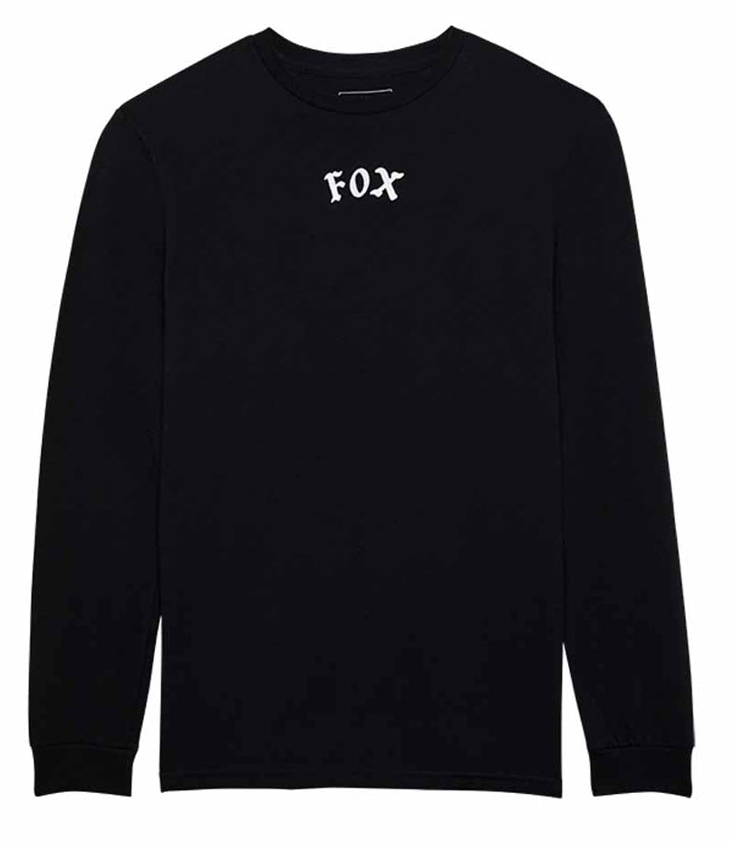 Fox Race Crew LS Premium Tee Black FRONT 