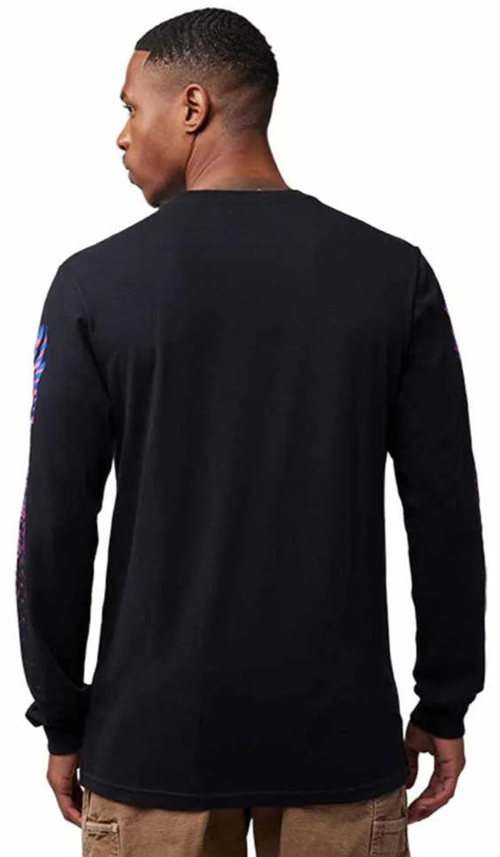 Fox Emotion Blast LS Premium Tee Black BACK FACING MODEL 