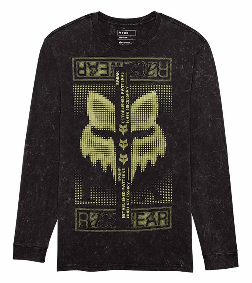 Fox Throttle LS Premium Tee Black FRONT 