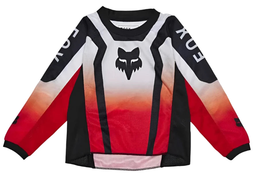 Fox KIDS 180 LEAN JERSEY - FLURO RED FRONT