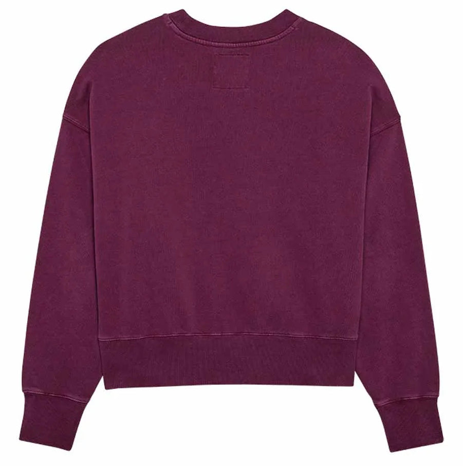 Fox Women's Wordmark OV Fleece Crew Sangria BACK