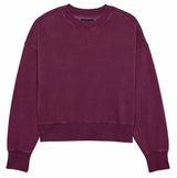 Fox Women's Wordmark OV Fleece Crew Sangria FRONT
