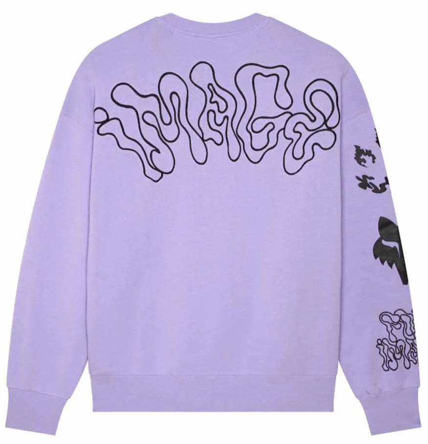 Fox Hello Future Oversized FLC Crew Lilac BACK 