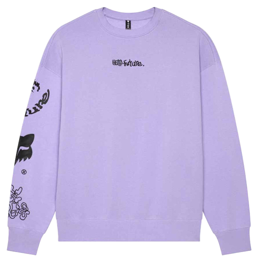 Fox Hello Future Oversized FLC Crew Lilac FRONT 
