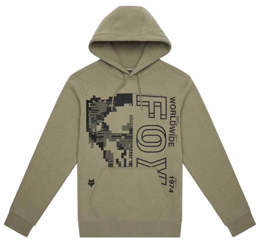 Fox Image Skull Fleece Pullover Adobe FRONT