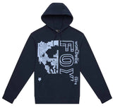 Fox Image Skull Fleece Pullover Midnight FRONT