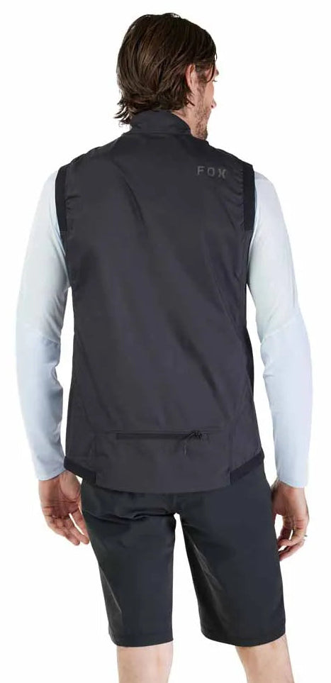 Fox Racing Ranger Wind Vest Black BACK FACING MODEL