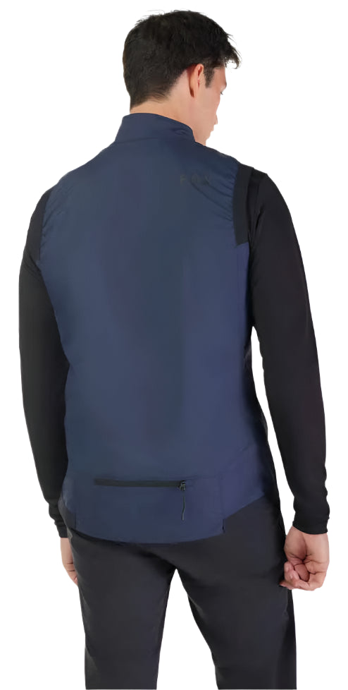 Fox Ranger Wind Vest Midnight BACK FACING MODEL