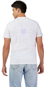 Fox Frequency SS Tech Tee Optic White BACK FACING MODEL 