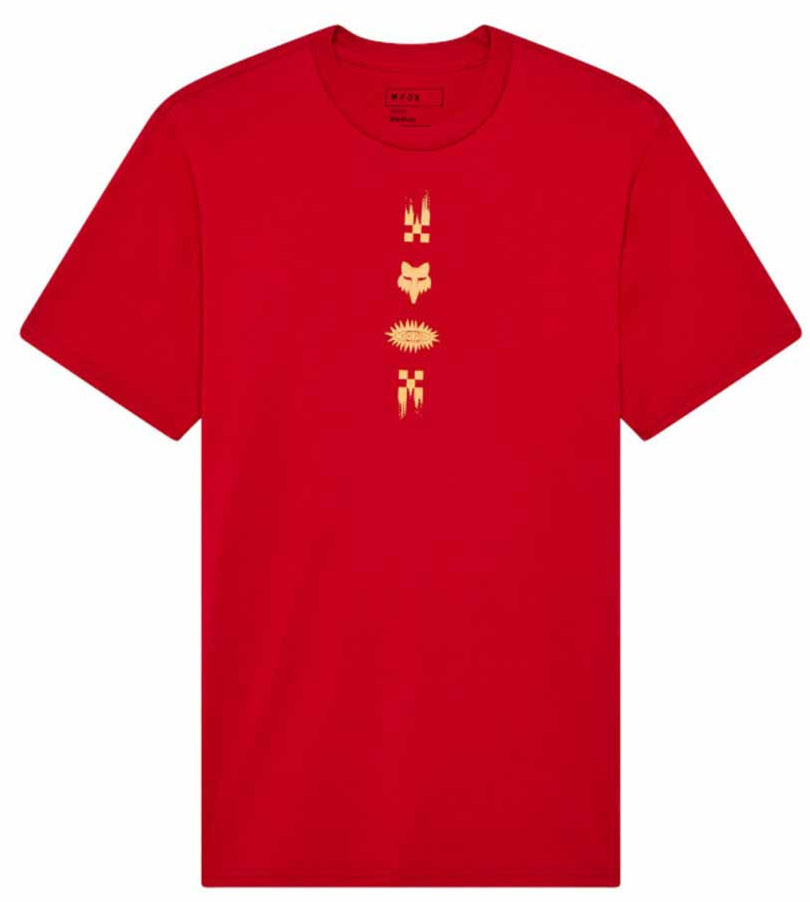 Fox Checkered SS Premium Tee Cardinal FRONT 