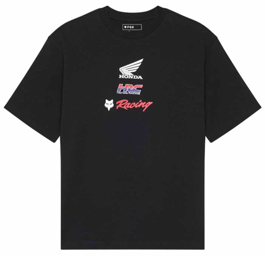 Fox Honda Oversized SS Tee Black FRONT