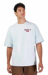 Fox Moto-X Oversized Short Sleeve Tee Pale Blue FRONT FACING MODEL