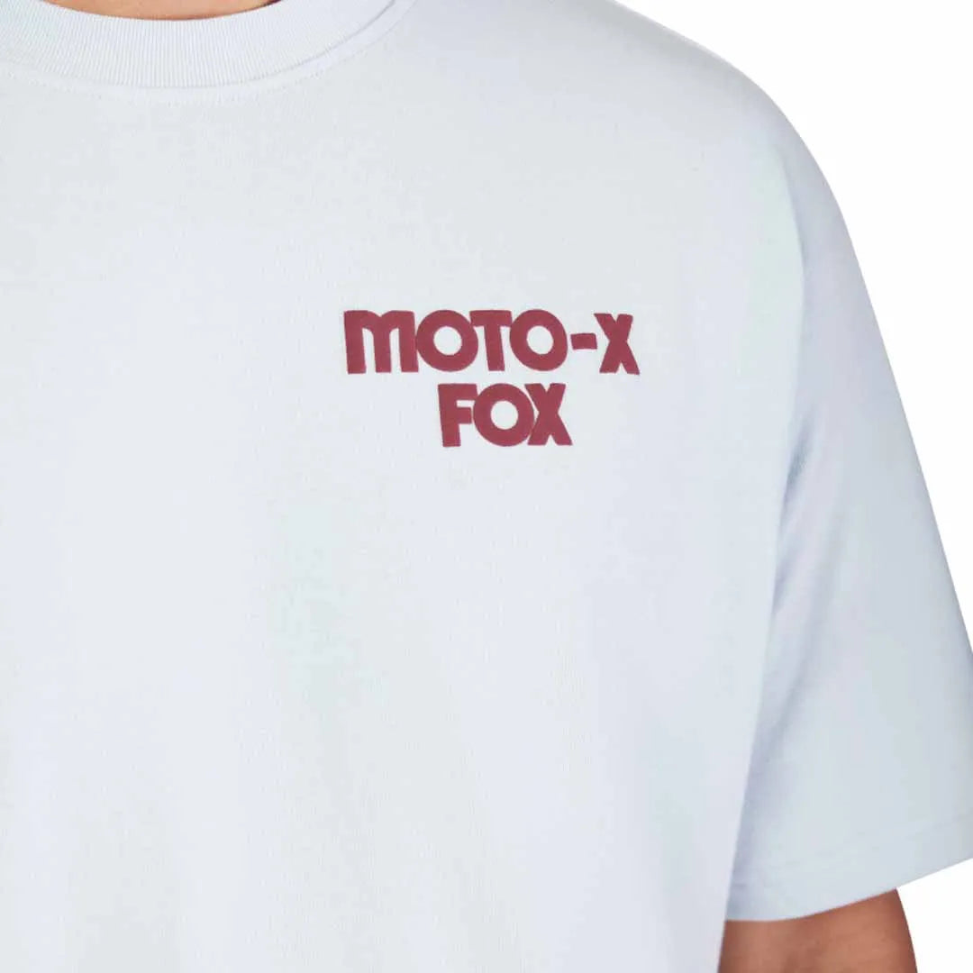 Fox Moto-X Oversized Short Sleeve Tee Pale Blue FRONT PRINT 