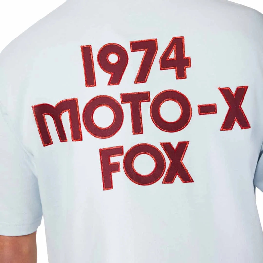 Fox Moto-X Oversized Short Sleeve Tee Pale Blue BACK PRINT 