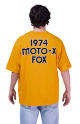 Fox Moto-X Oversized SS Tee Mustard BACK FACING MODEL
