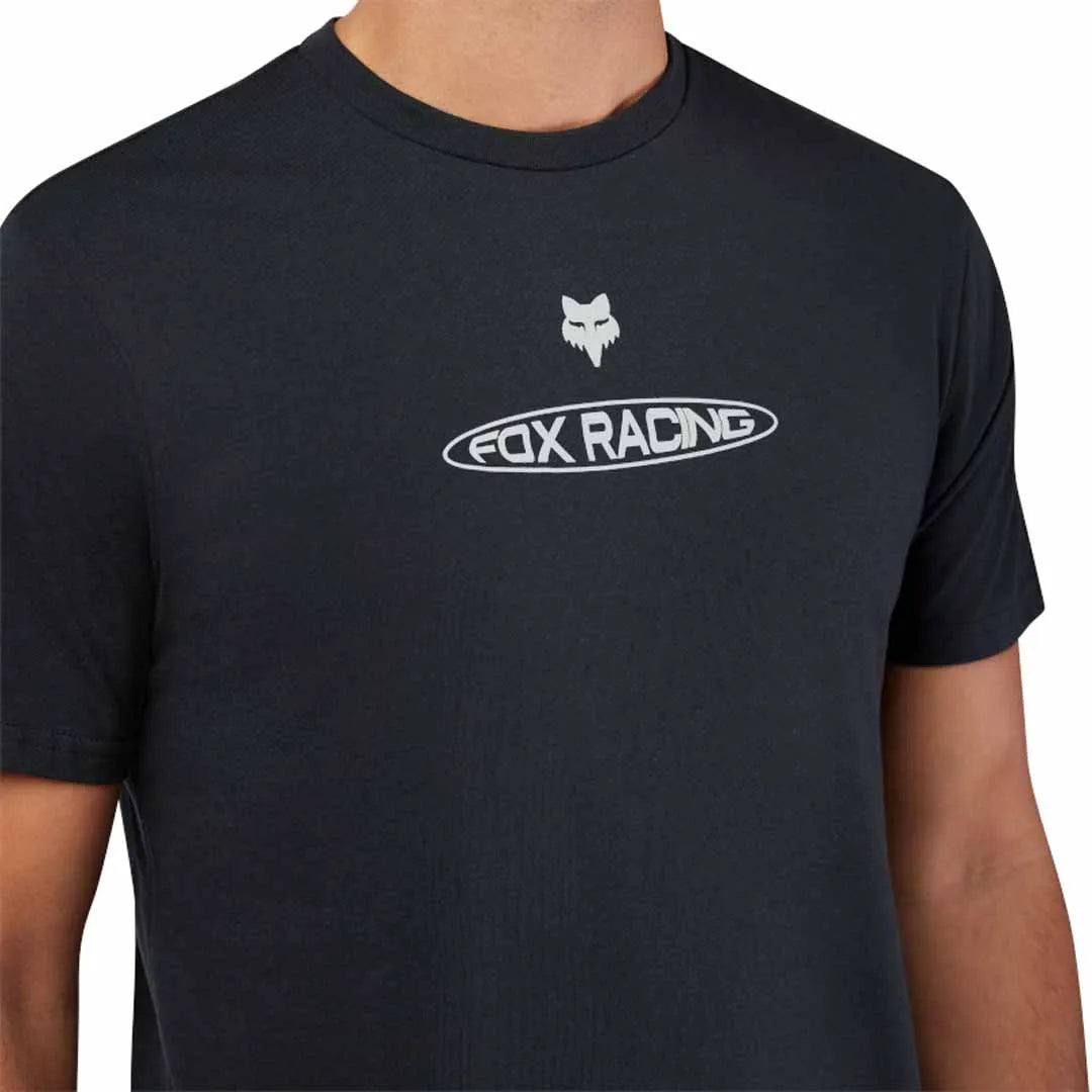 Fox Planet Moto SS Premium Tee Black FRONT FACING MODEL 