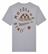 Fox Planet Moto SS Premium Tee Steel Gray BACK 
