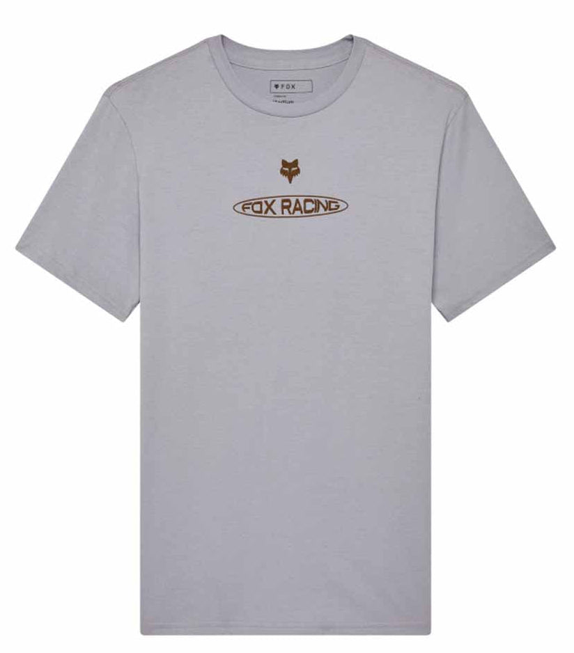 Fox Planet Moto SS Premium Tee Steel Gray FRONT 